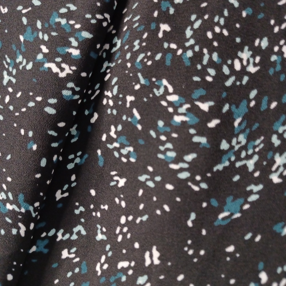 Women's Lane Bryant Black & Blue Floral Cinched Waist Lightweight Tunic Size 16 - Picture 9 of 11
